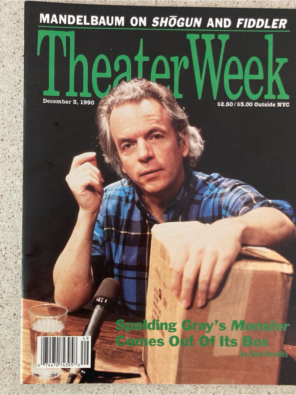 Spalding Gray Monster In A Box  Theater Week Magazine December 3 1990 No Address